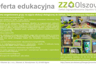 Wirtualny spacer po ZZO Olszowa - zobacz nowo doposażona ścieżka edukacji ekologicznej 